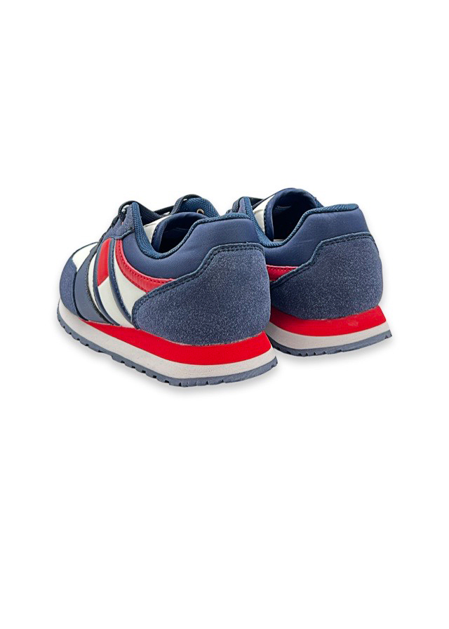Кроссовки з білими та червоними вставками для мальчика темно-синие TOMMY-HILFIGER США