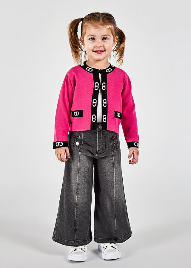 Кофта для девочки фуксия TWINSET Италия