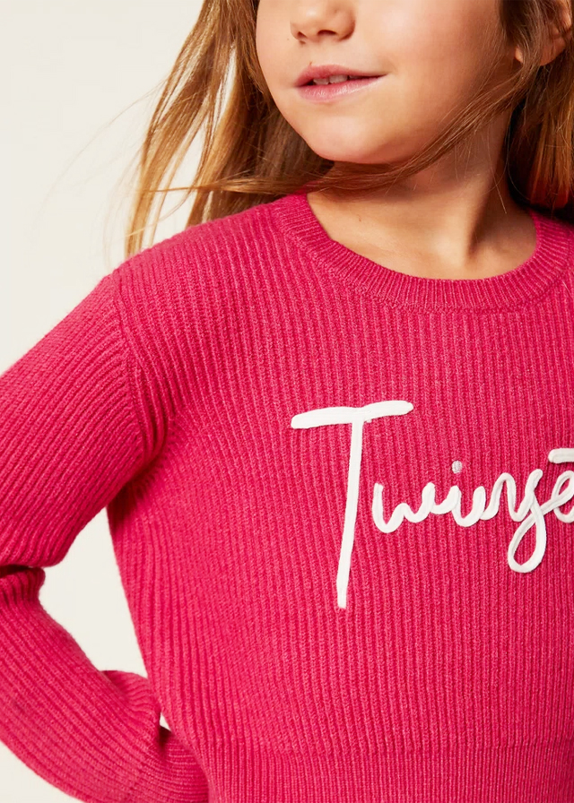 Светр для дівчинки фуксія TWINSET Італія
