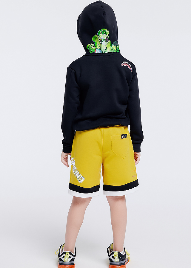 Пуловер з капюшоном для хлопчика чорний SPRAYGROUND США
