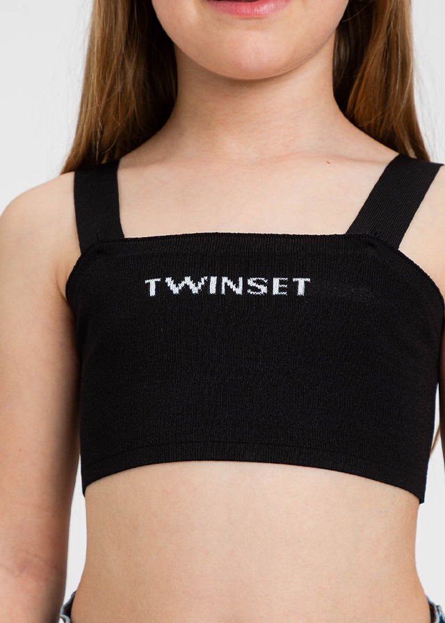 Футболка Топ для дівчинки чорна TWINSET Італія