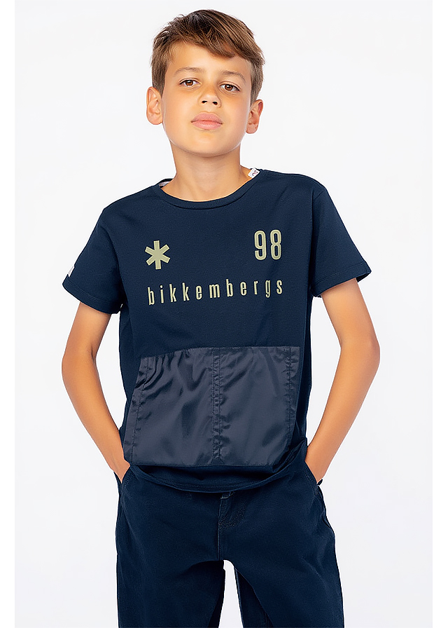 Футболка для мальчика темно-синяя Bikkembergs Италия