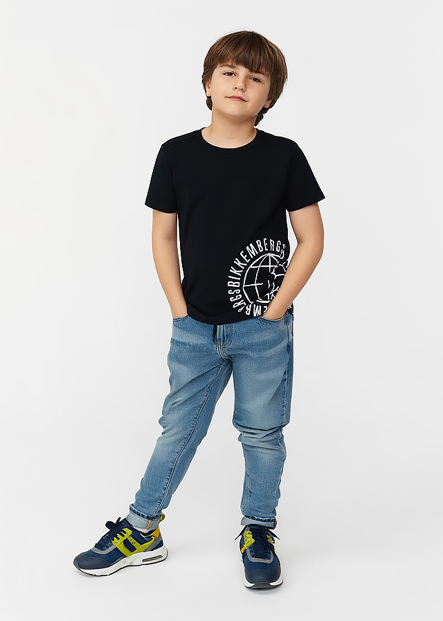 Футболка для мальчика черная Bikkembergs Италия