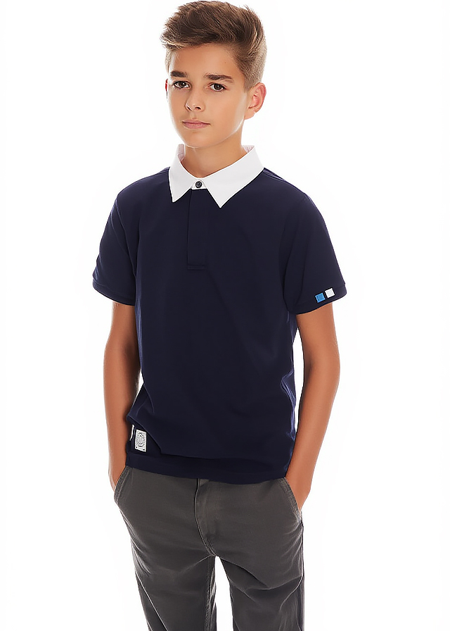 Футболка POLO для хлопчика чорна Bikkembergs Італія