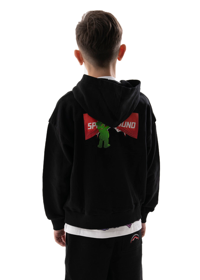 Кофта з капюшоном для хлопчика чорна SPRAYGROUND США