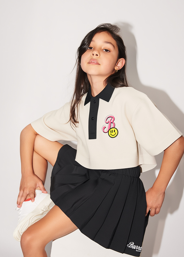 Футболка для девочки белая BARROW Kids Италия