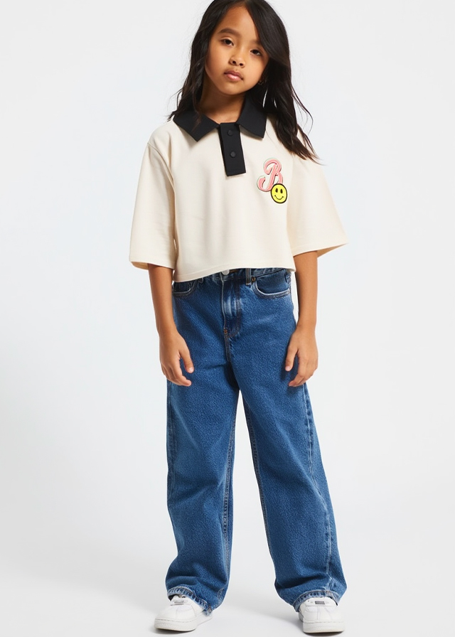 Футболка для девочки белая BARROW Kids Италия