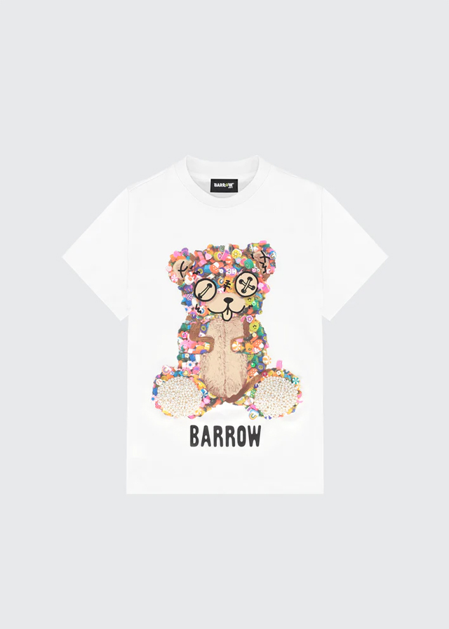 Футболка для девочки белая BARROW Kids Италия