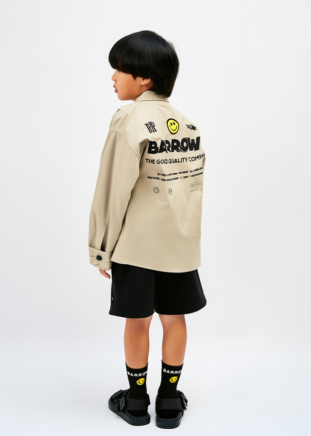 Рубашка для мальчика бежевая BARROW Kids Италия