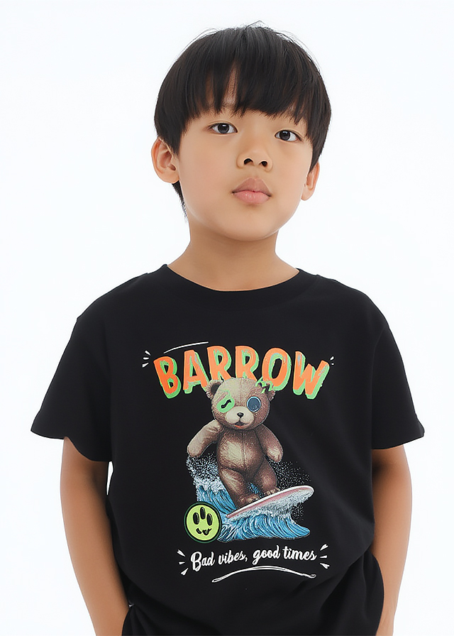 Футболка для мальчика черная BARROW Kids Италия