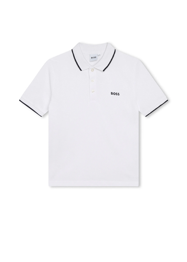 Футболка POLO для мальчика белая BOSS Германия