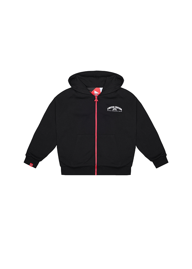 Кофта утепленная, с капюшоном для мальчика черная SPRAYGROUND США