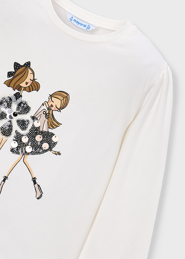 Джемпер для девочки кремовый Mayoral Испания