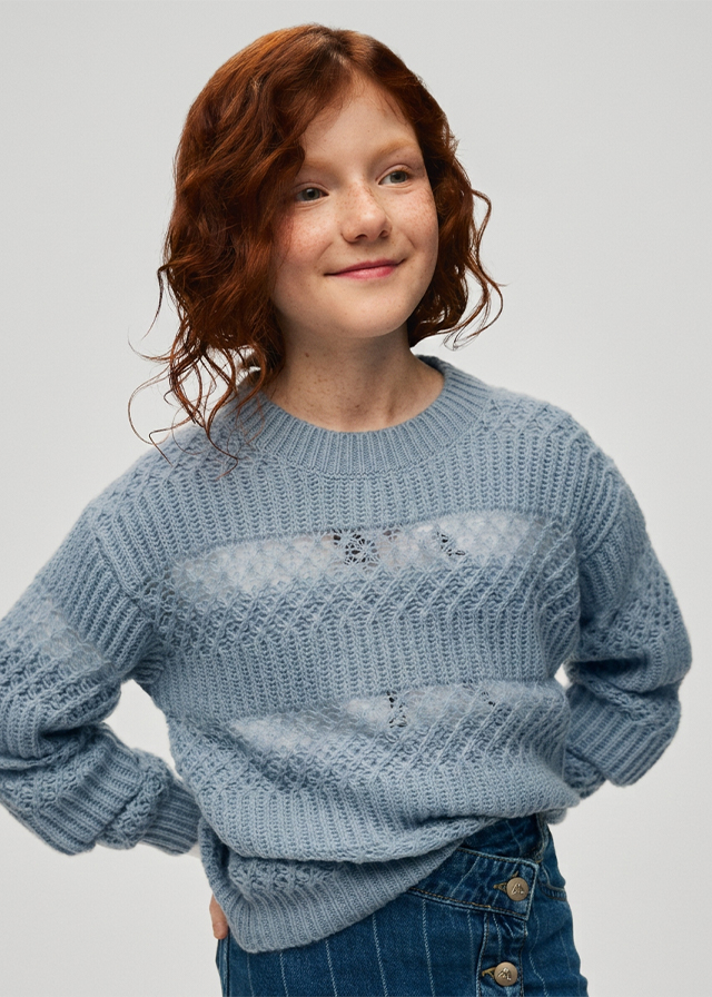 Светр для дівчинки синій Mayoral Іспанія