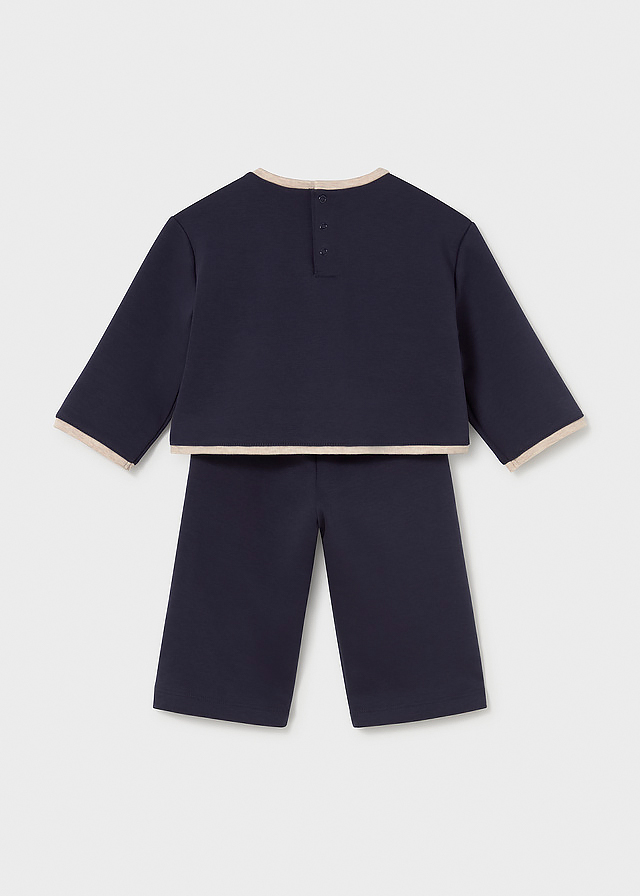 Комплект Пуловер + штани для дівчинки темно-синій Mayoral Іспанія