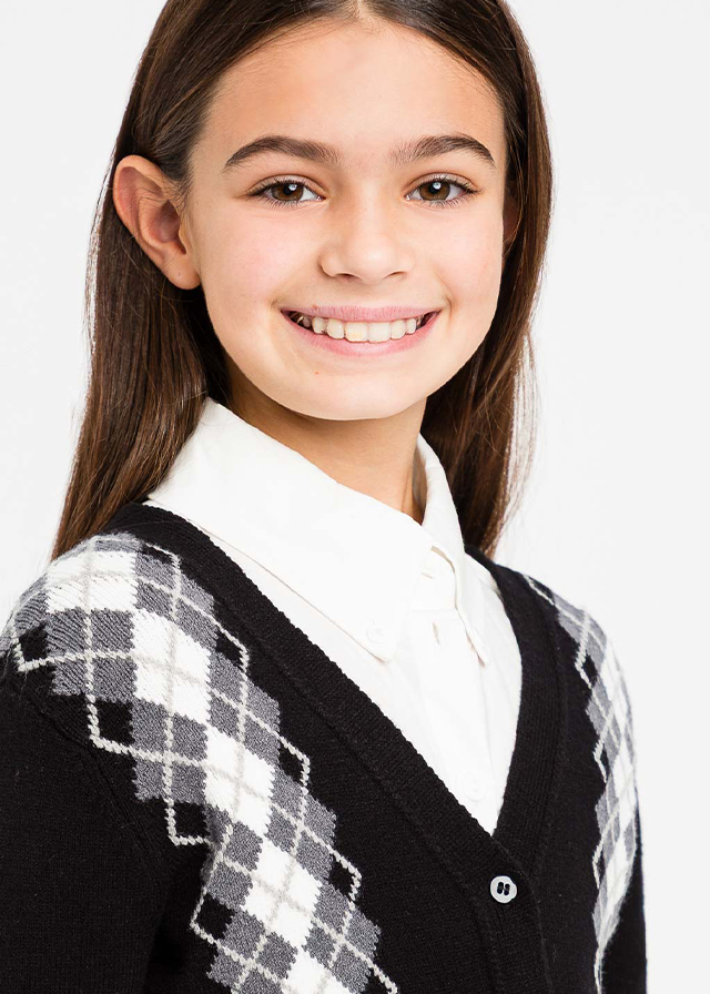 Кофта для девочки черная TWINSET Италия