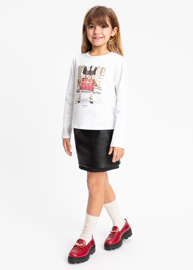 Джемпер для дівчинки білий TWINSET Італія