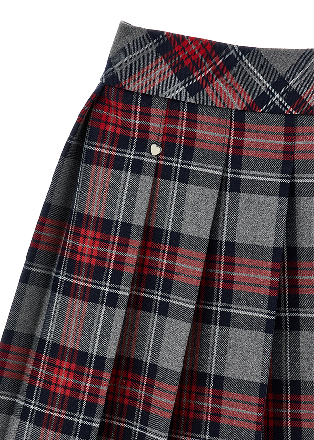 Спідниця в клітину для дівчинки темно-сіра MONNALISA Італія