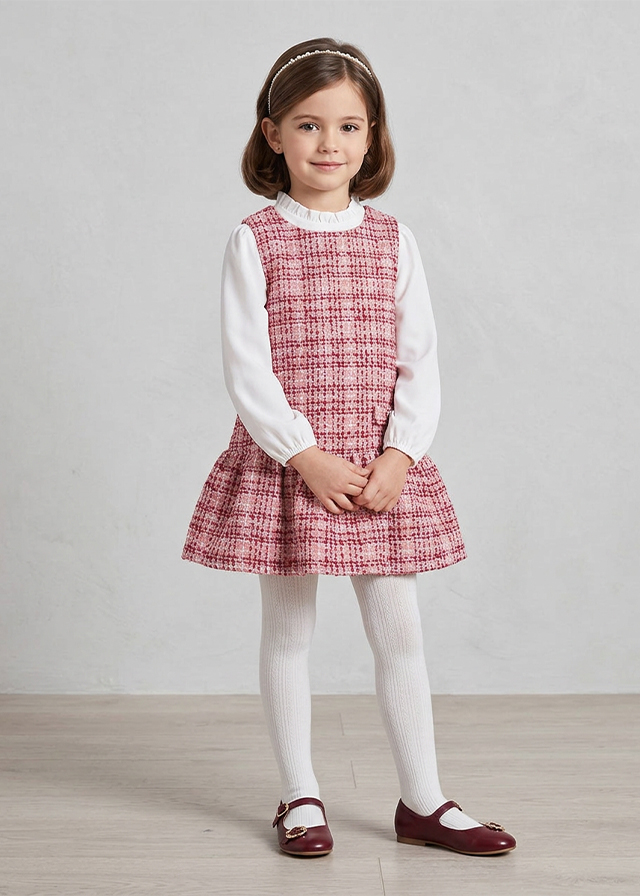 Сукня довгий рукав для дівчинки рожева Mayoral Іспанія