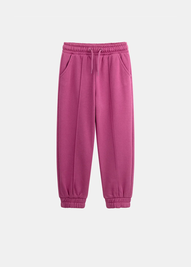 Брюки утеплені Темний для девочки розовые Du pareil au meme Франция