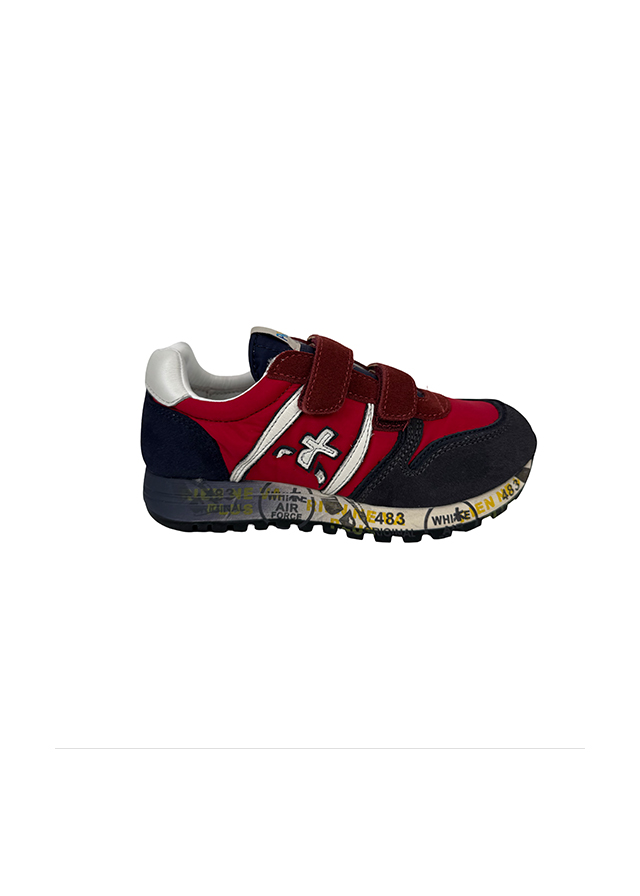 Кроссовки на липучках для мальчика красные Premiata Италия