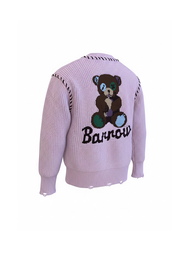 Кофта в'язана для дівчинки бузкова BARROW Kids Італія