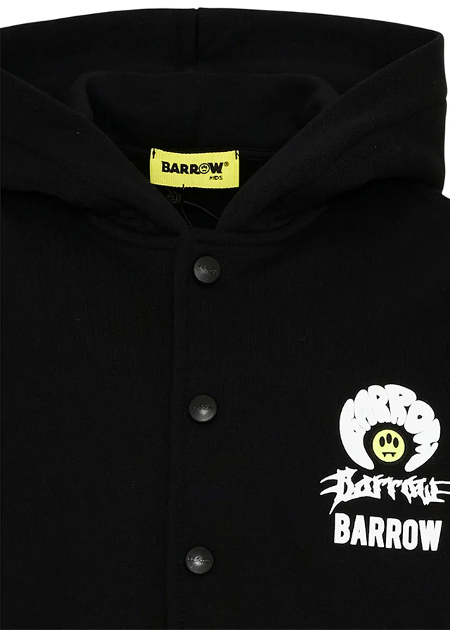 Кофта с капюшоном (легке утеплення) для мальчика черная BARROW Kids Италия