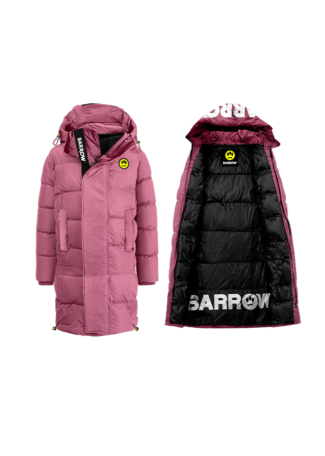 Куртка з капюшоном для дівчинки рожева BARROW Kids Італія