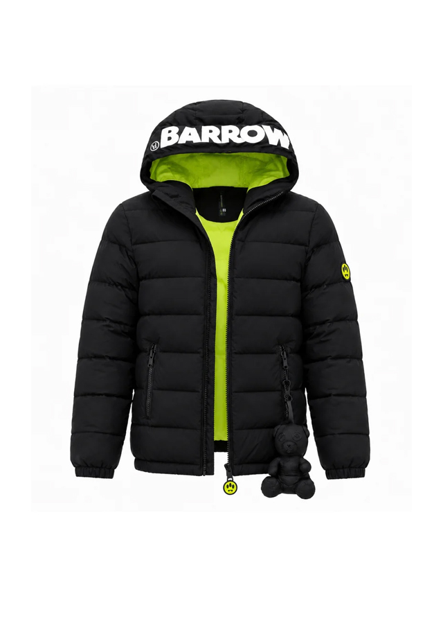 Куртка з капюшоном для хлопчика чорна BARROW Kids Італія