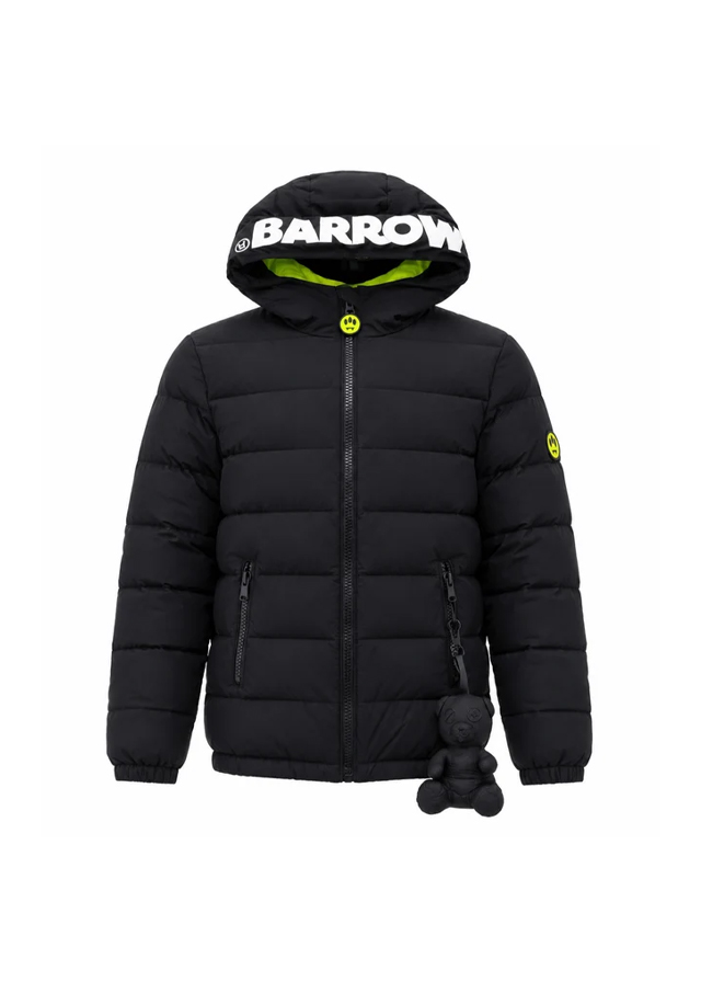 Куртка з капюшоном для хлопчика чорна BARROW Kids Італія