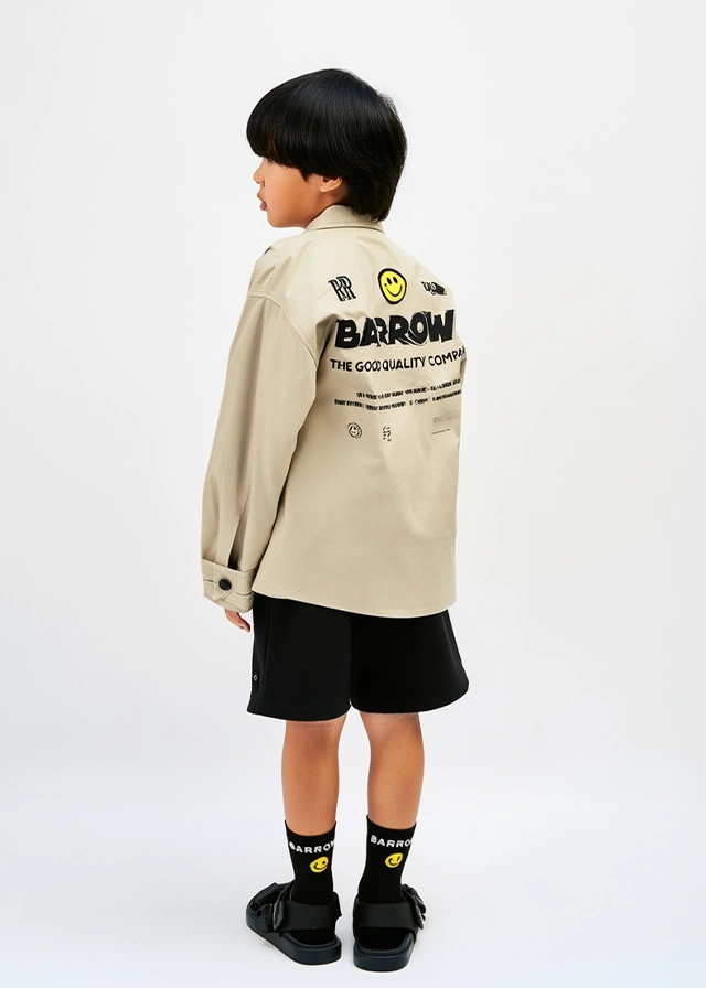 Рубашка для мальчика бежевая BARROW Kids Италия