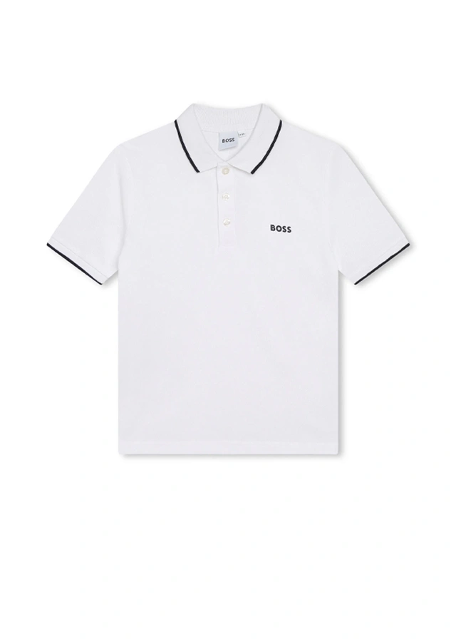 Футболка POLO для хлопчика біла BOSS Німеччина
