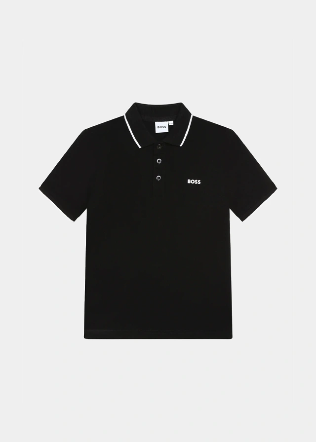 Футболка POLO для хлопчика чорна BOSS Німеччина