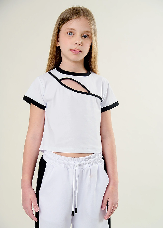 Футболка для дівчинки біла RefrigiWear Італія