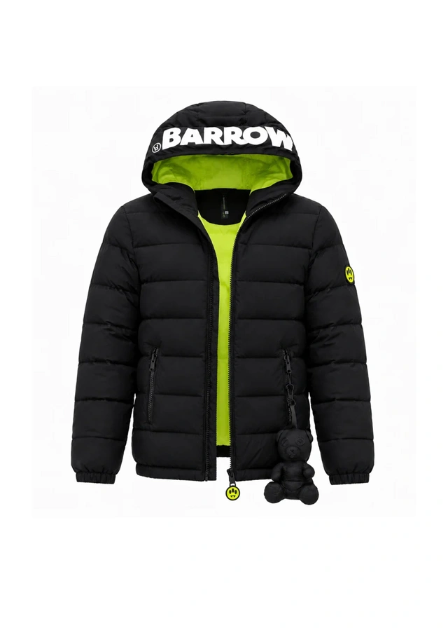 Куртка з капюшоном для хлопчика чорна BARROW Kids Італія